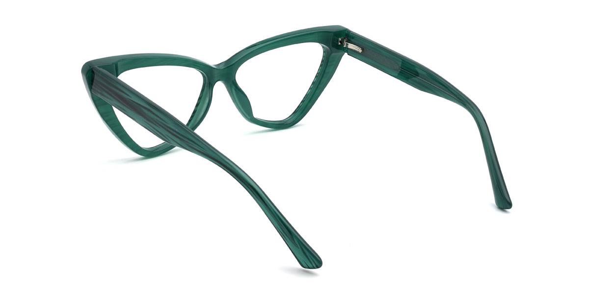 Green Neha Glasses - Cat Eye Glasses