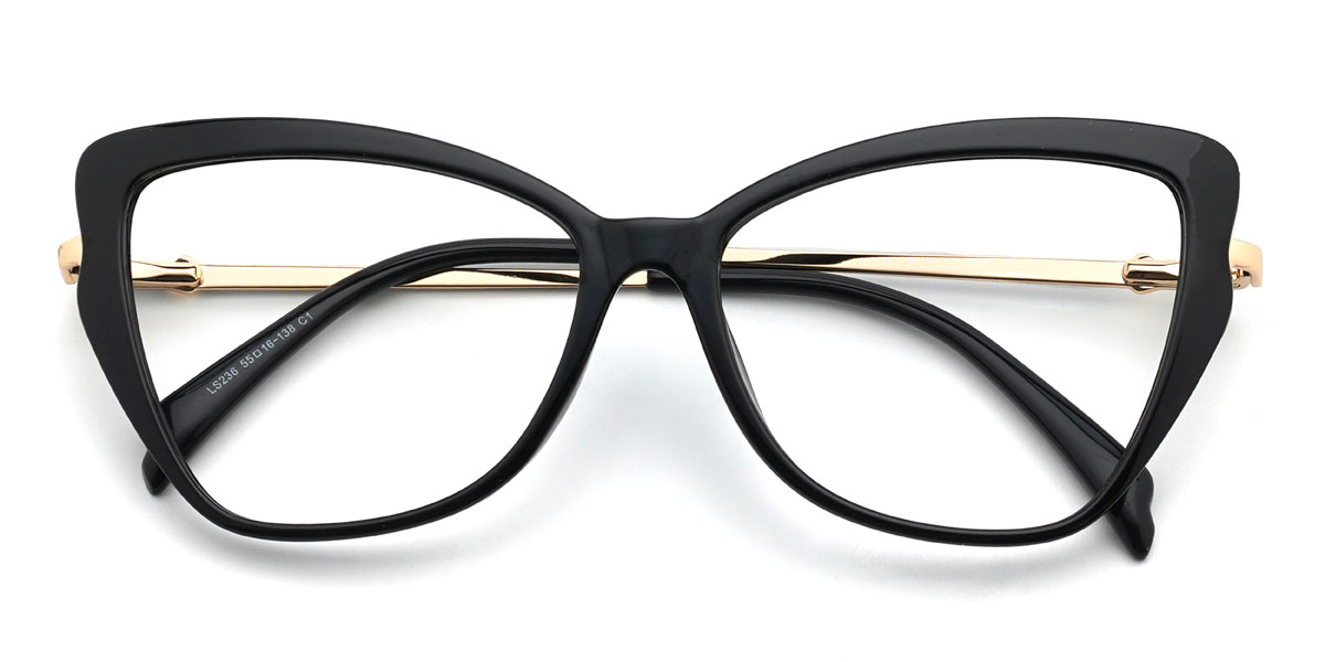 Black Fionn Glasses - Cat Eye Glasses