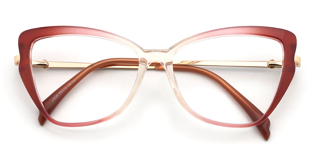 Gradient Rose Violet Fionn Glasses - Cat Eye Glasses