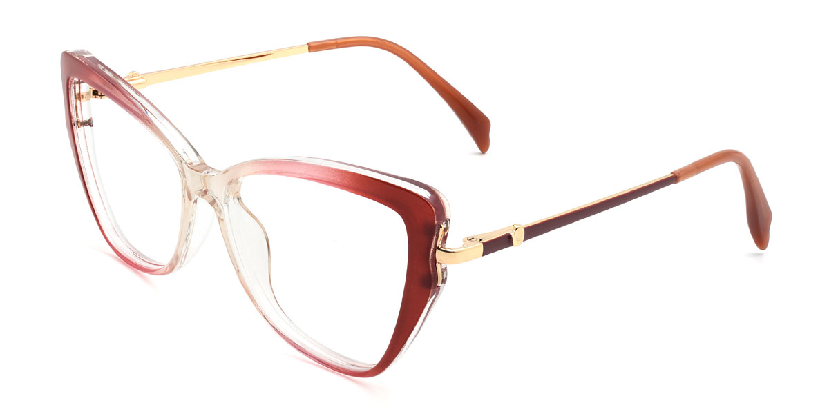 Gradient Rose Violet Fionn Glasses - Cat Eye Glasses
