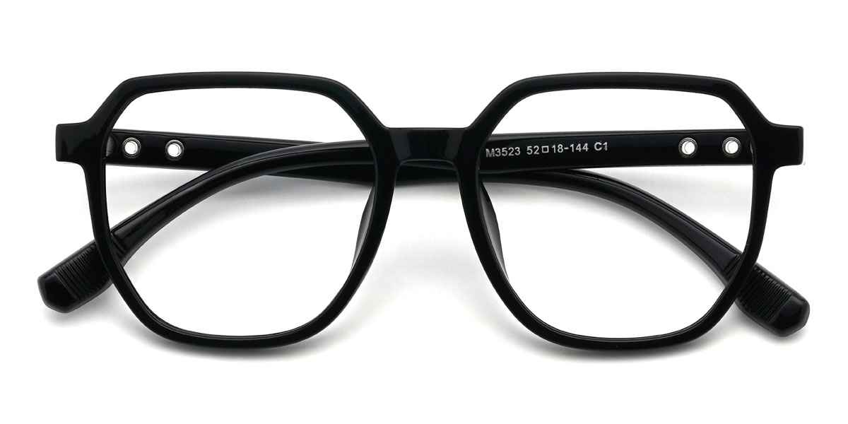 Black Khristian Glasses - Square Glasses