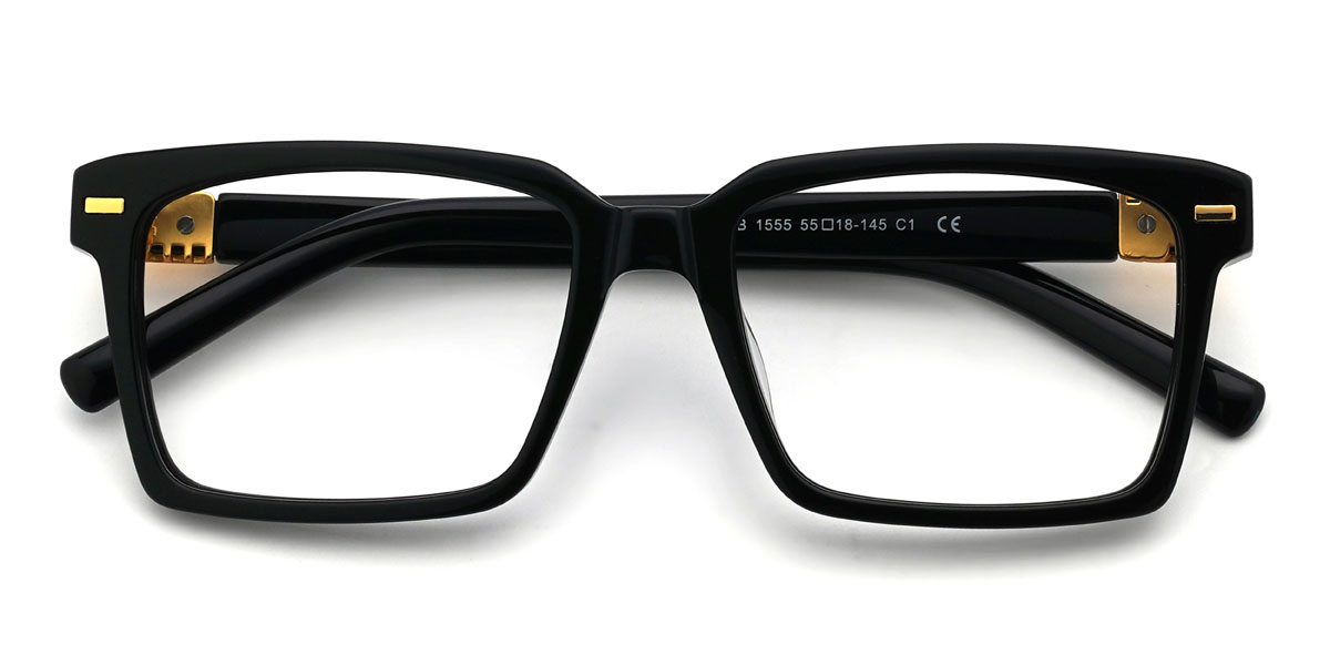 Black Jairus Glasses - Rectangle Glasses