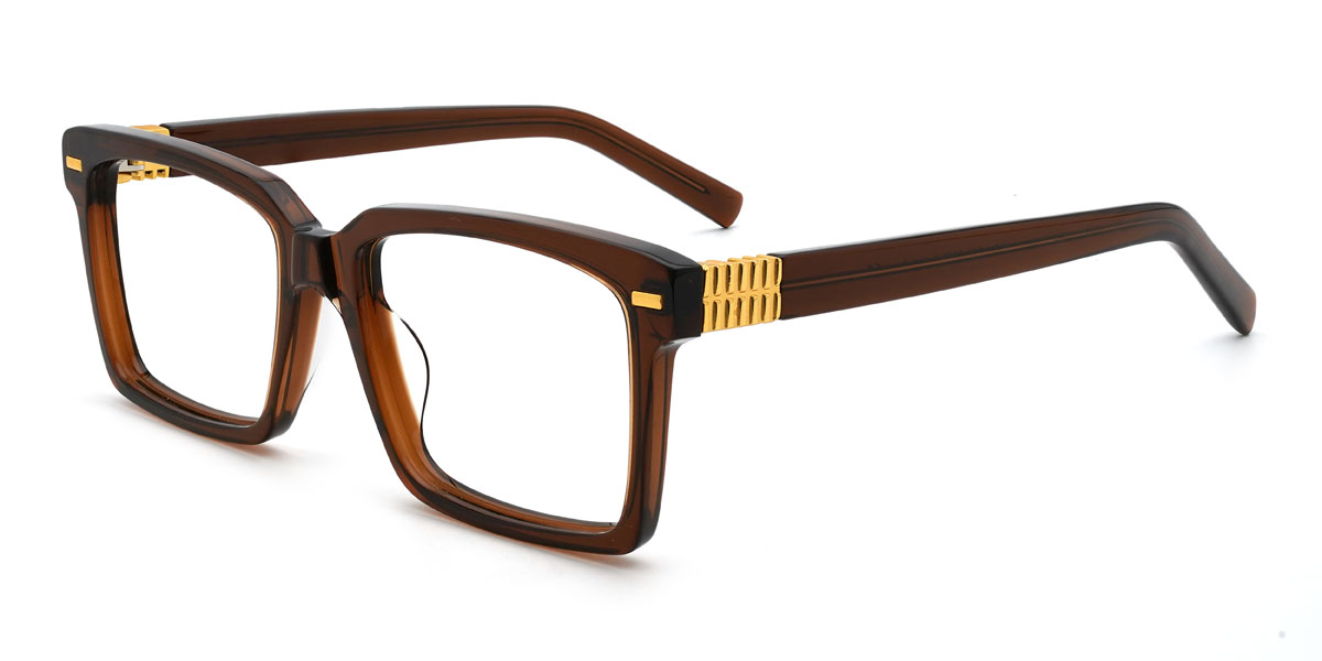 Brown Jairus Glasses - Rectangle Glasses