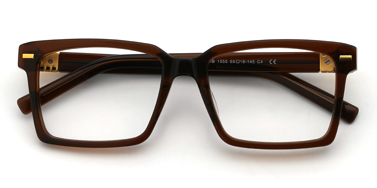 Brown Jairus Glasses - Rectangle Glasses