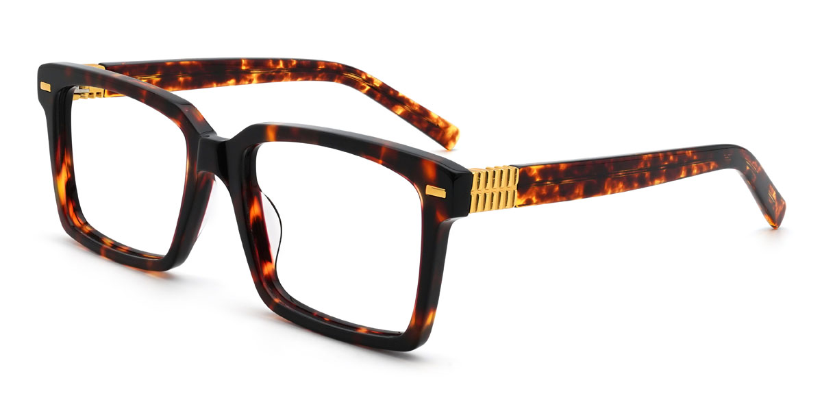 Tortoiseshell Jairus Glasses - Rectangle Glasses