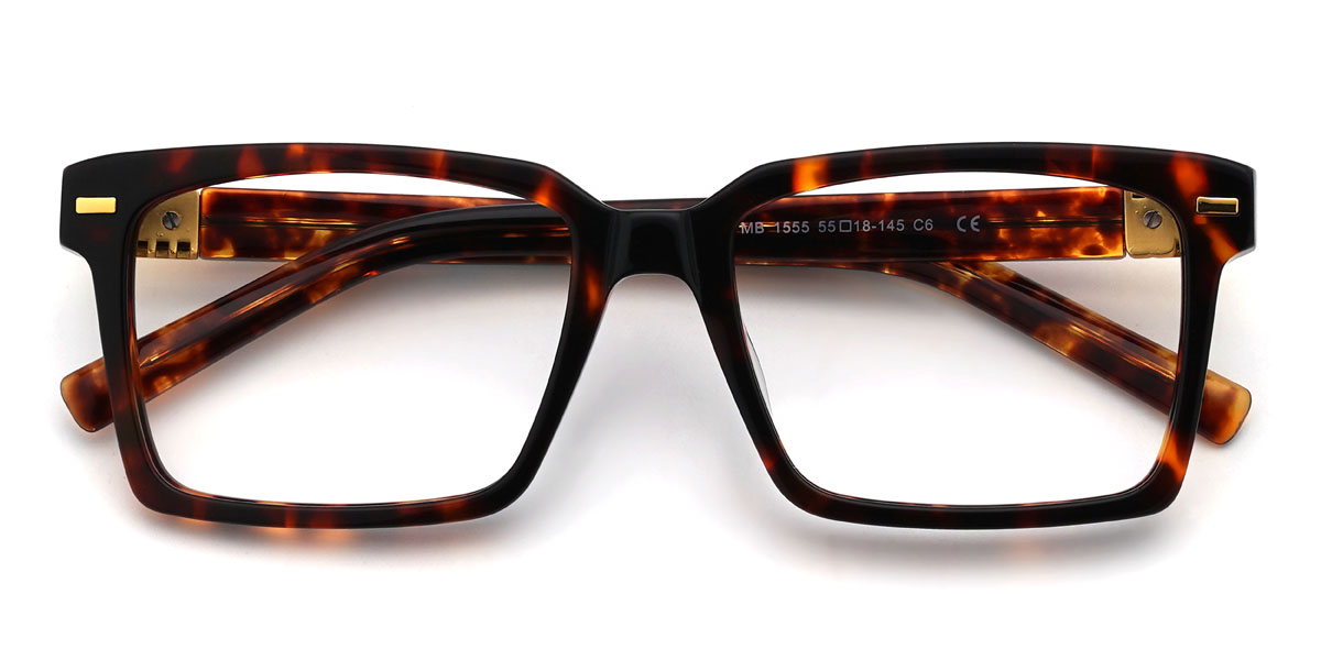 Tortoiseshell Jairus Glasses - Rectangle Glasses