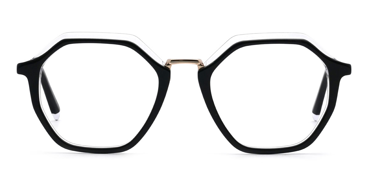 Black Clear Cordell Glasses - Oval Glasses