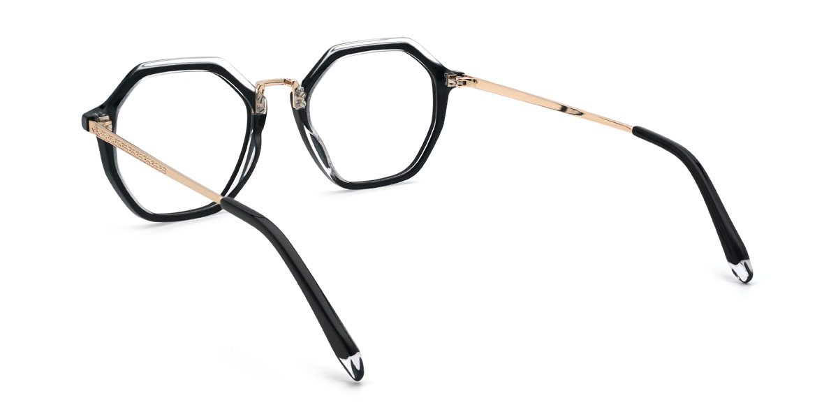 Black Clear Cordell Glasses - Oval Glasses