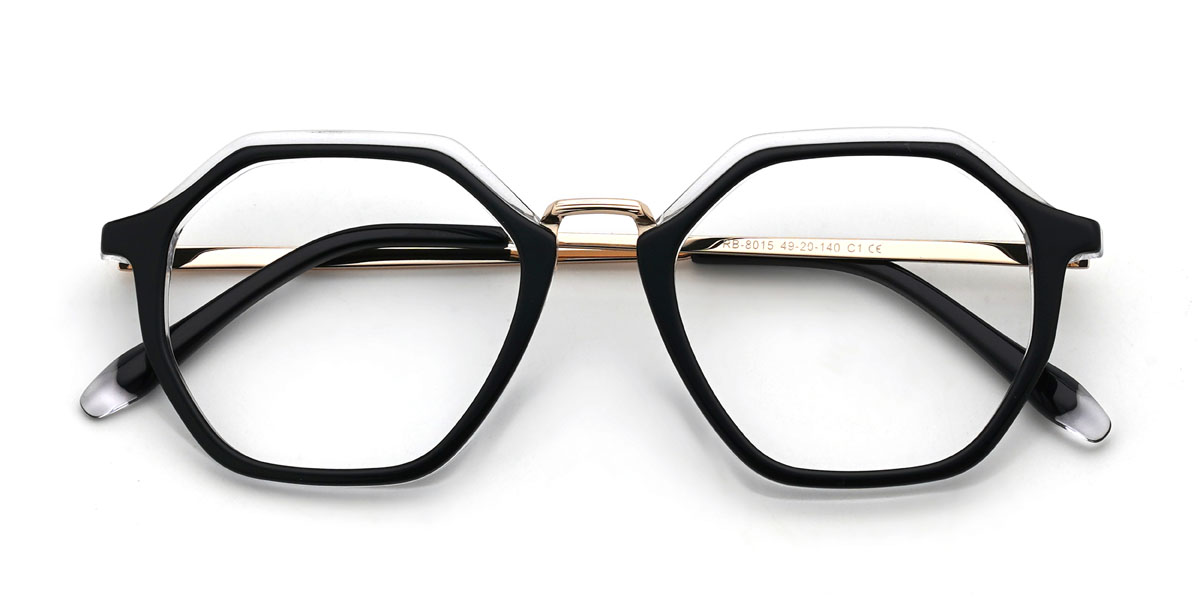 Black Clear Cordell Glasses - Oval Glasses