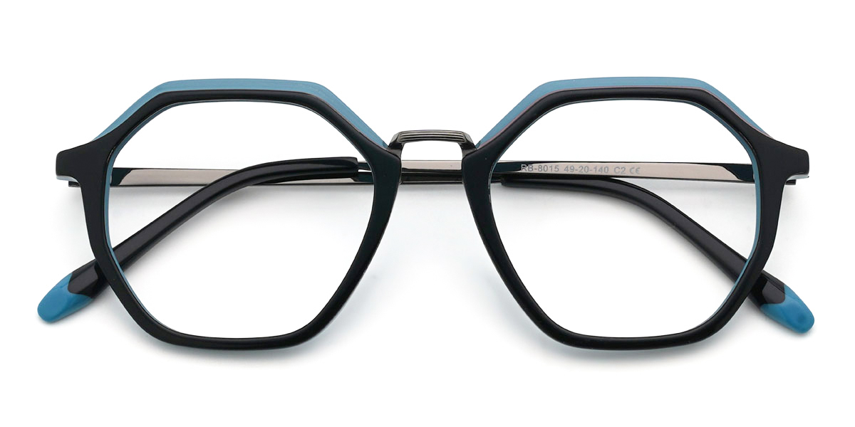 Black Blue Cordell Glasses - Oval Glasses