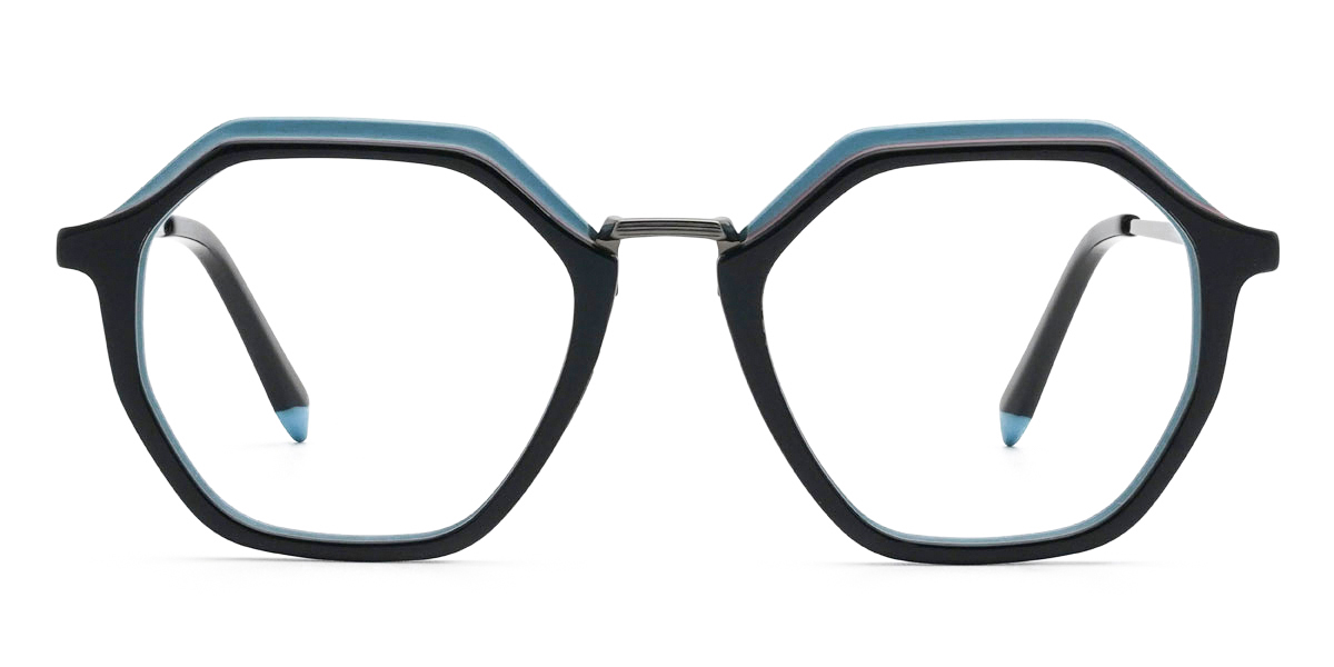 Black Blue Cordell Glasses - Oval Glasses