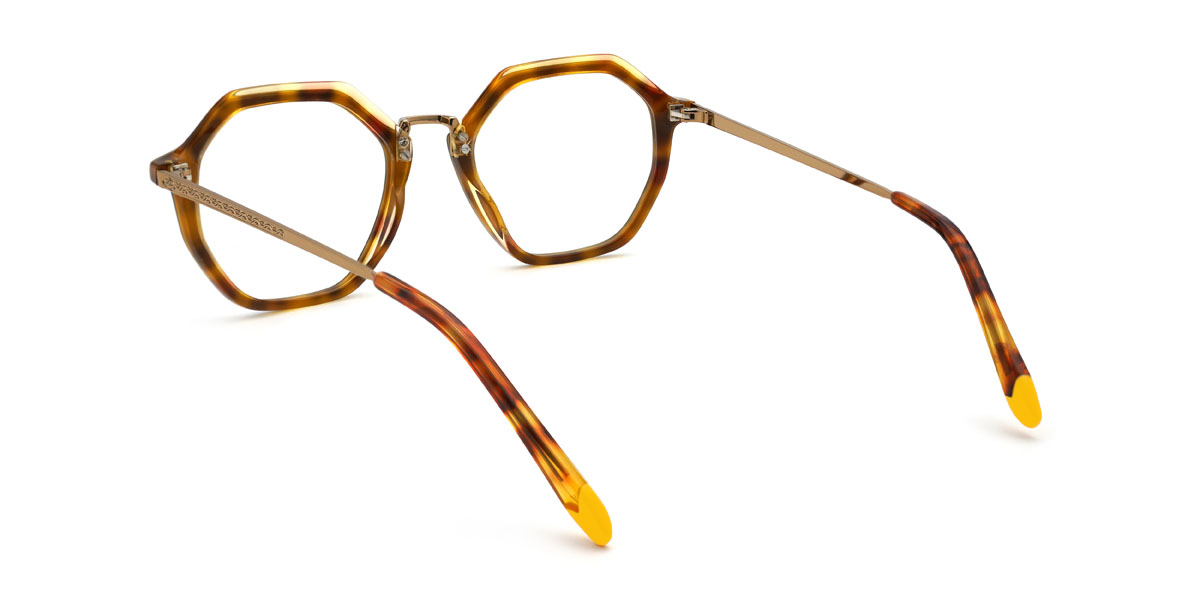 Black Yellow Tortoiseshell Cordell Glasses - Oval Glasses