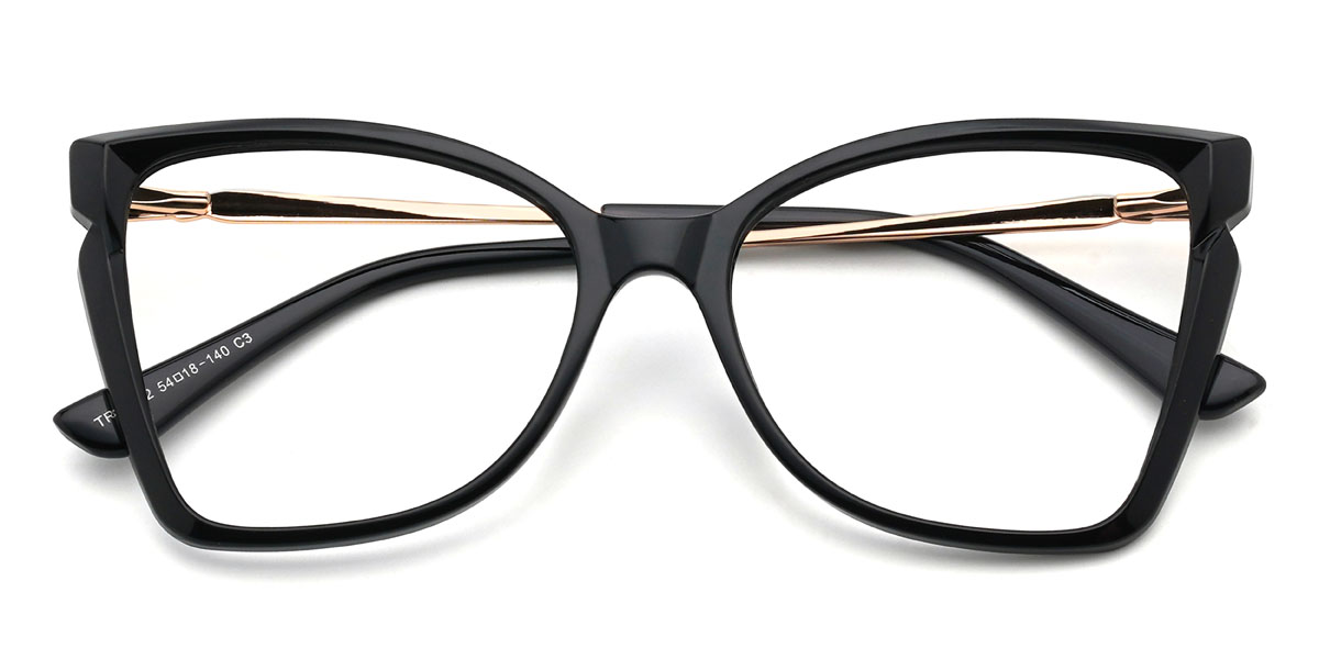 Black Lucinda Glasses - Cat Eye Glasses