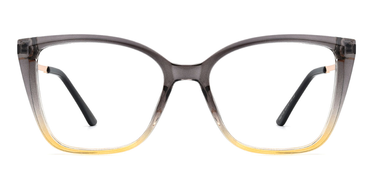 Grey Yellow Samirah Glasses - Cat Eye Glasses
