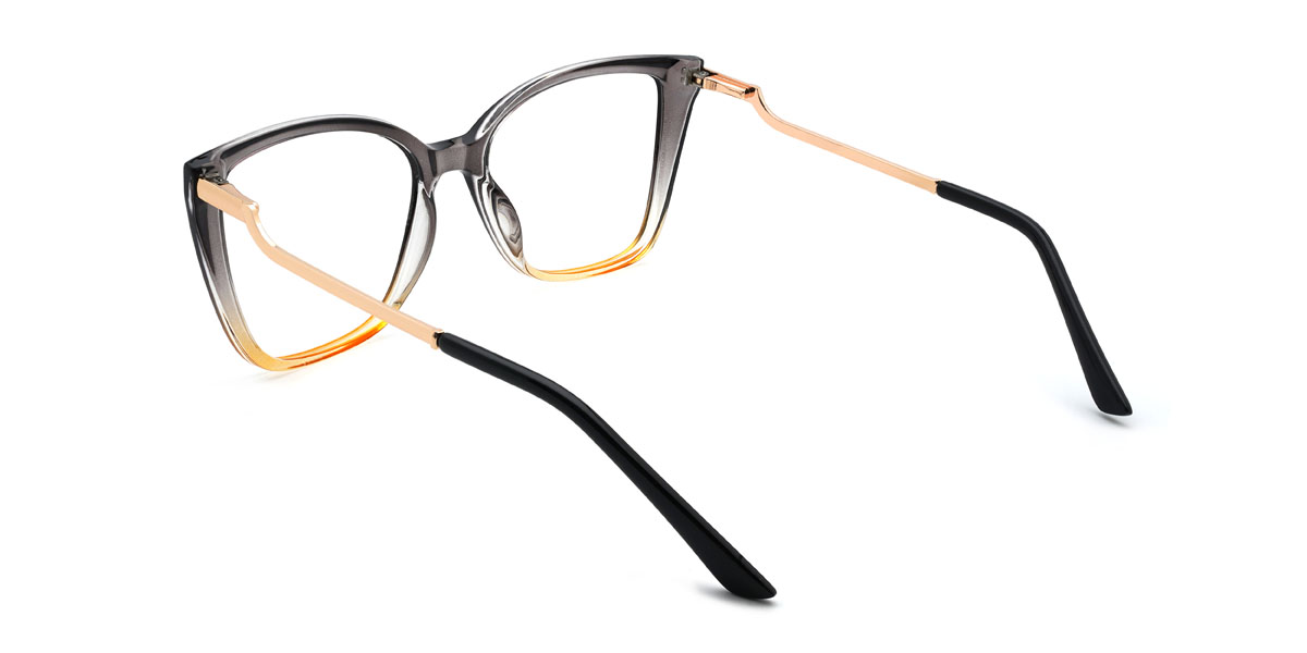 Grey Yellow Samirah Glasses - Cat Eye Glasses