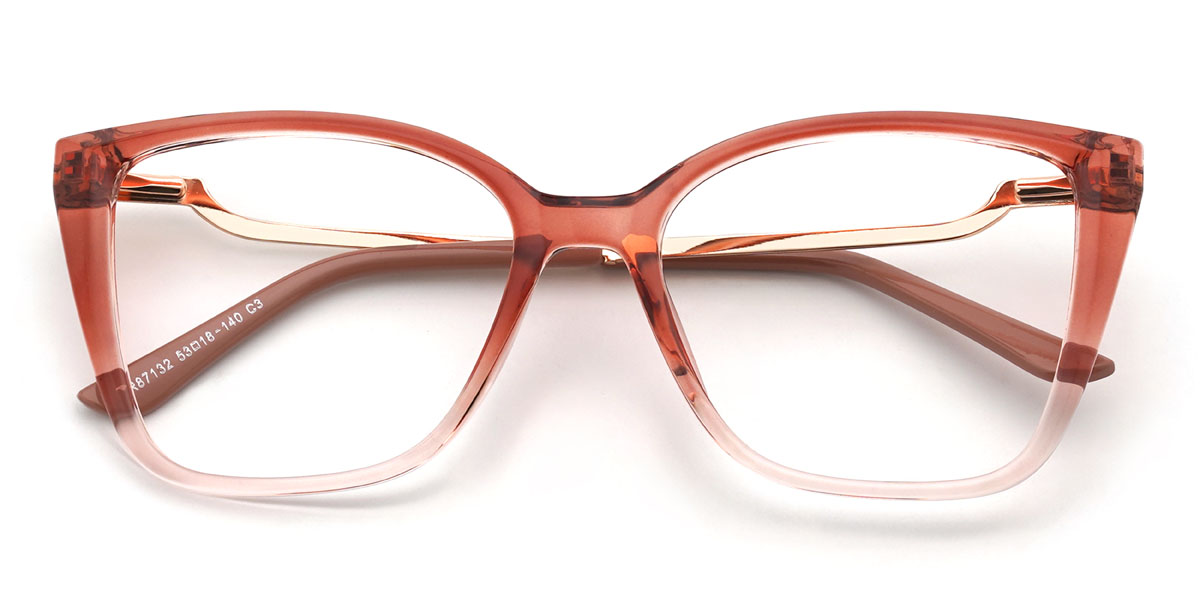 Gradient Red Samirah Glasses - Cat Eye Glasses