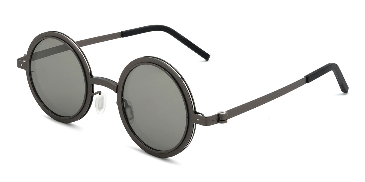Pistolet Gris Caelan Lunettes - Round Sunglasses