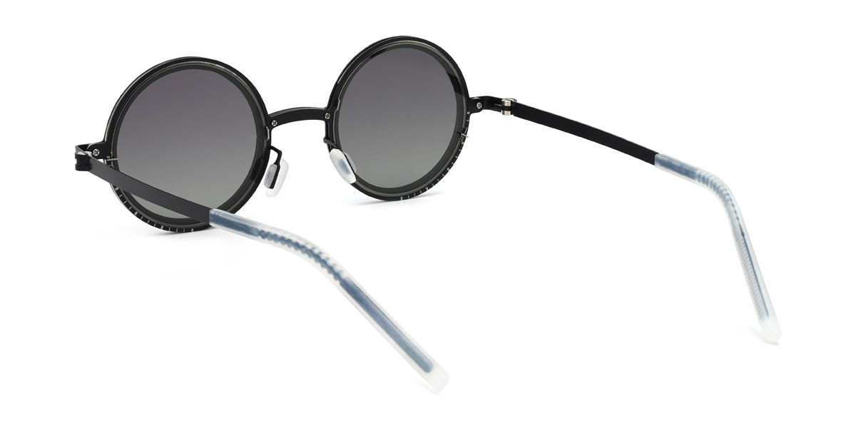 Schwarz Grau Caelan Brille - Round Sunglasses