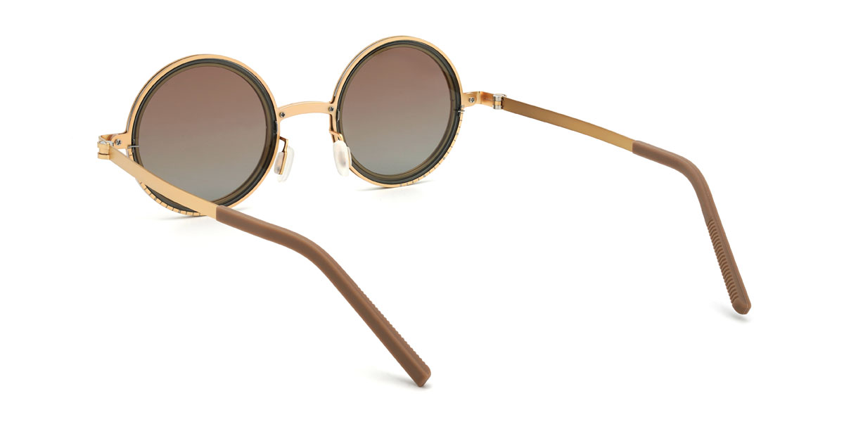 Or Brun progressif Caelan Lunettes - Round Sunglasses