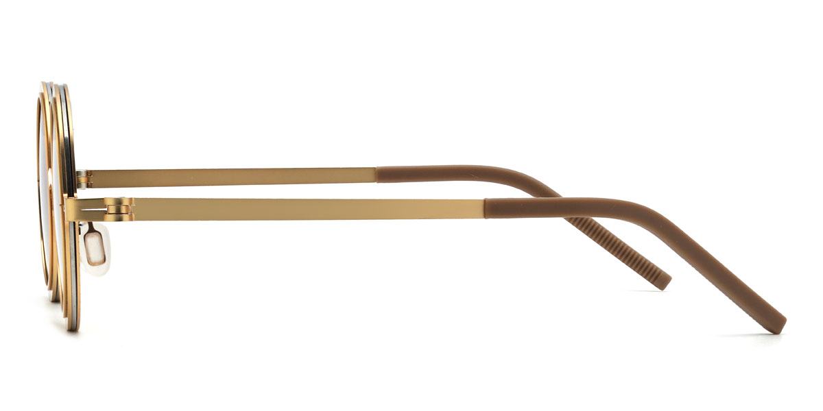 Or Brun progressif Caelan Lunettes - Round Sunglasses
