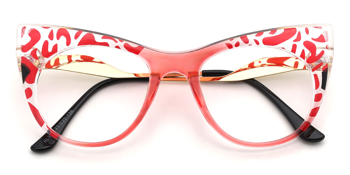 Rot Bernadette Brille - Cat Eye Glasses