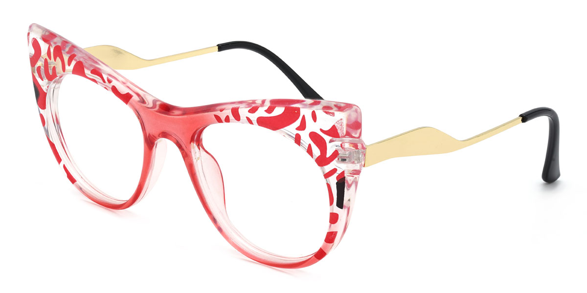 Rot Bernadette Brille - Cat Eye Glasses
