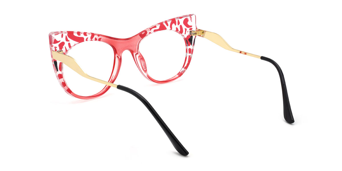 Rot Bernadette Brille - Cat Eye Glasses