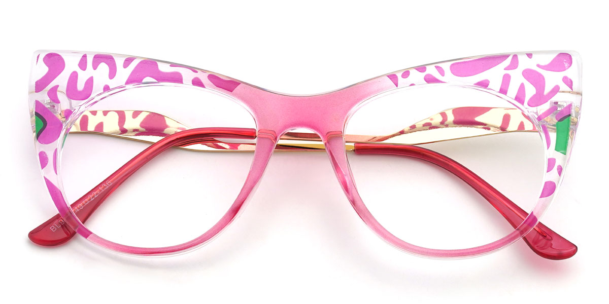 Neon rózsaszín Bernadette Szemüveg - Cat Eye Glasses