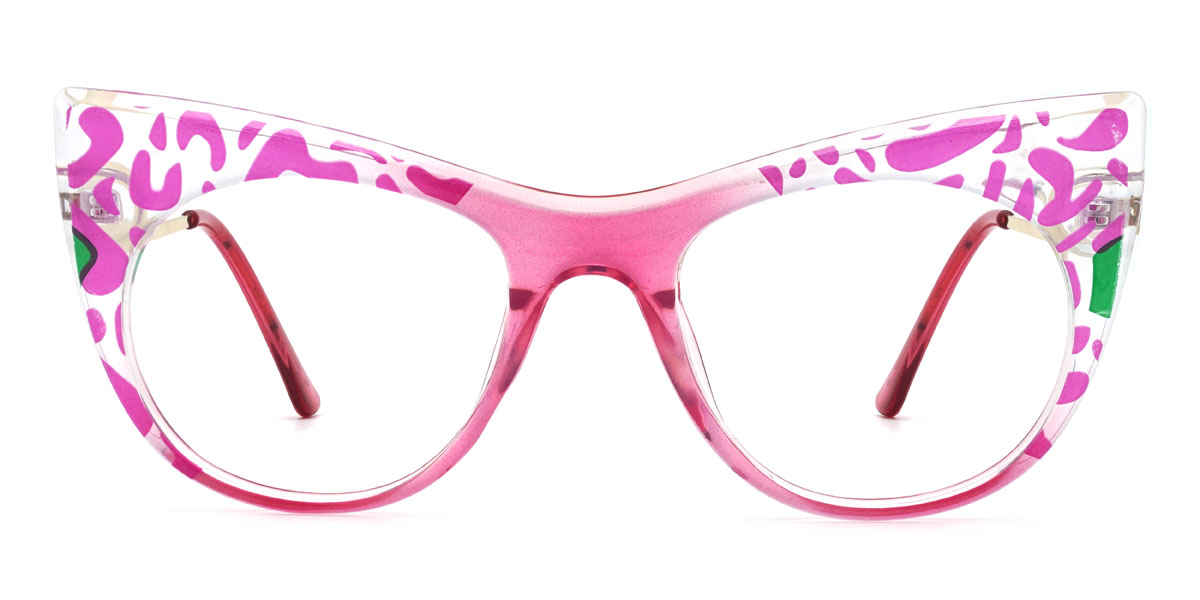 Neon rózsaszín Bernadette Szemüveg - Cat Eye Glasses