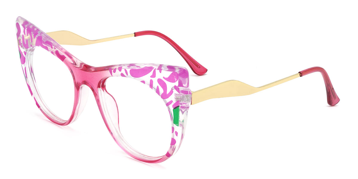 Neon rózsaszín Bernadette Szemüveg - Cat Eye Glasses
