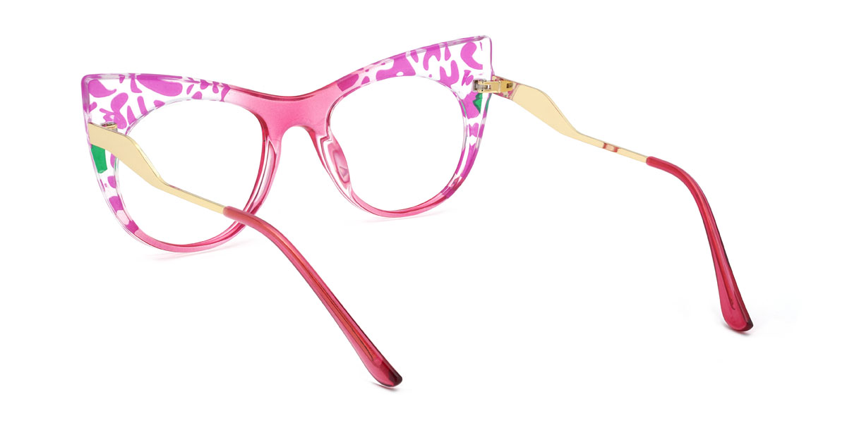 Neon rózsaszín Bernadette Szemüveg - Cat Eye Glasses