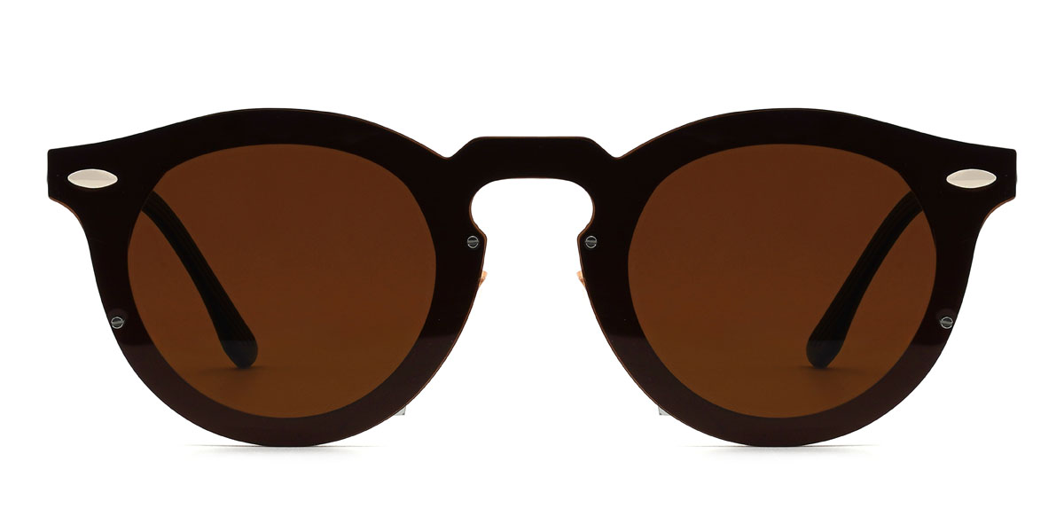 Gold Braun Amado Brille - Oval Sunglasses