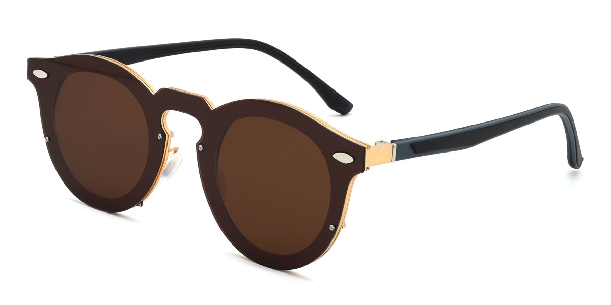 Gold Braun Amado Brille - Oval Sunglasses