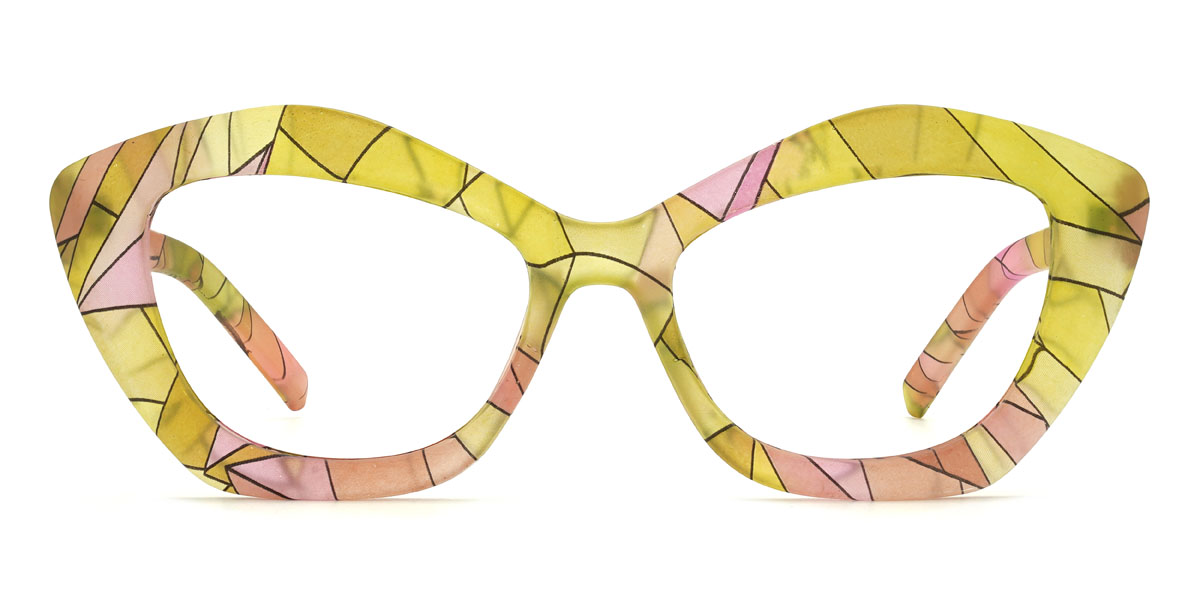 Zöld rózsaszín Tanya Szemüveg - Cat Eye Glasses