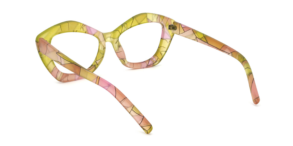 Zöld rózsaszín Tanya Szemüveg - Cat Eye Glasses