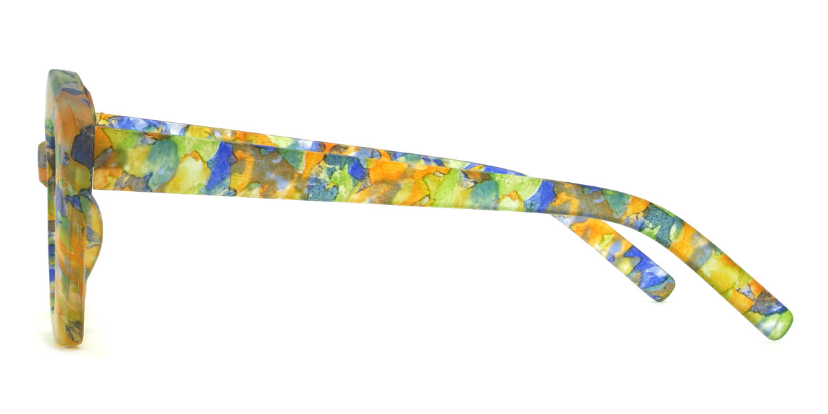 Blau Grün Orange Tanya Brille - Cat Eye Glasses