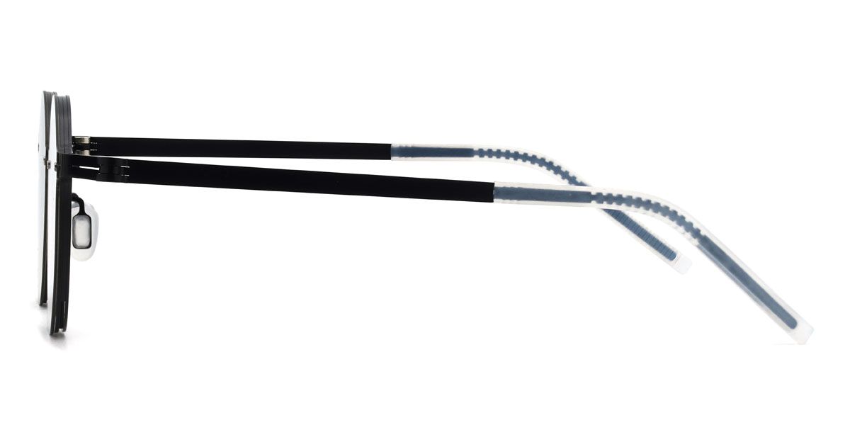 Schwarz Grau Basma Brille - Oval Sunglasses