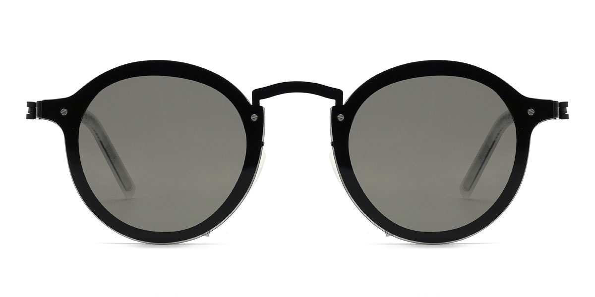 Schwarz Grau Basma Brille - Oval Sunglasses