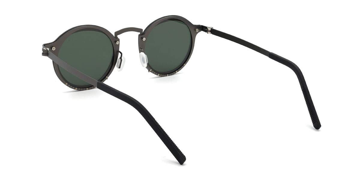 Fekete sötétzöld Basma Szemüveg - Oval Sunglasses