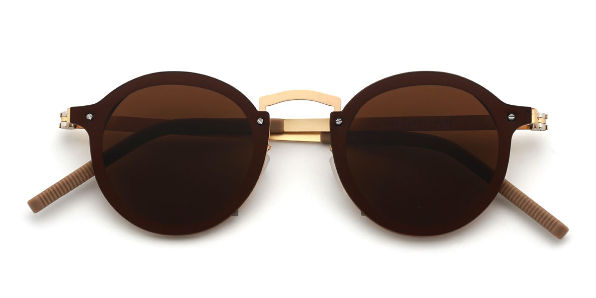 Arany barna Basma Szemüveg - Oval Sunglasses