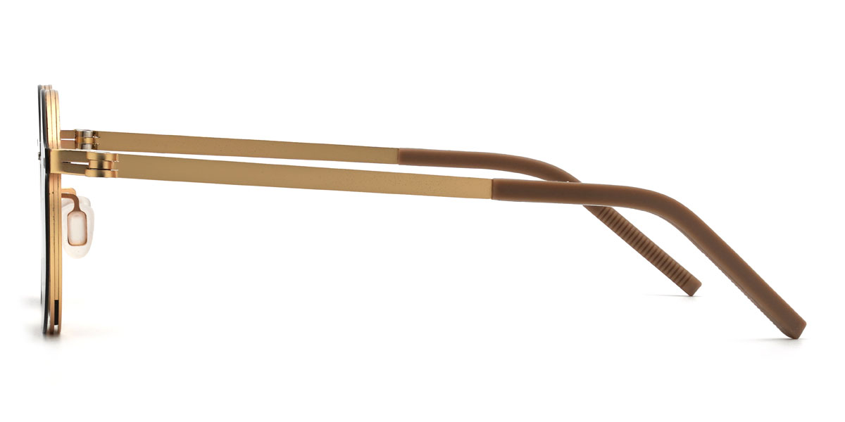 Arany barna Basma Szemüveg - Oval Sunglasses