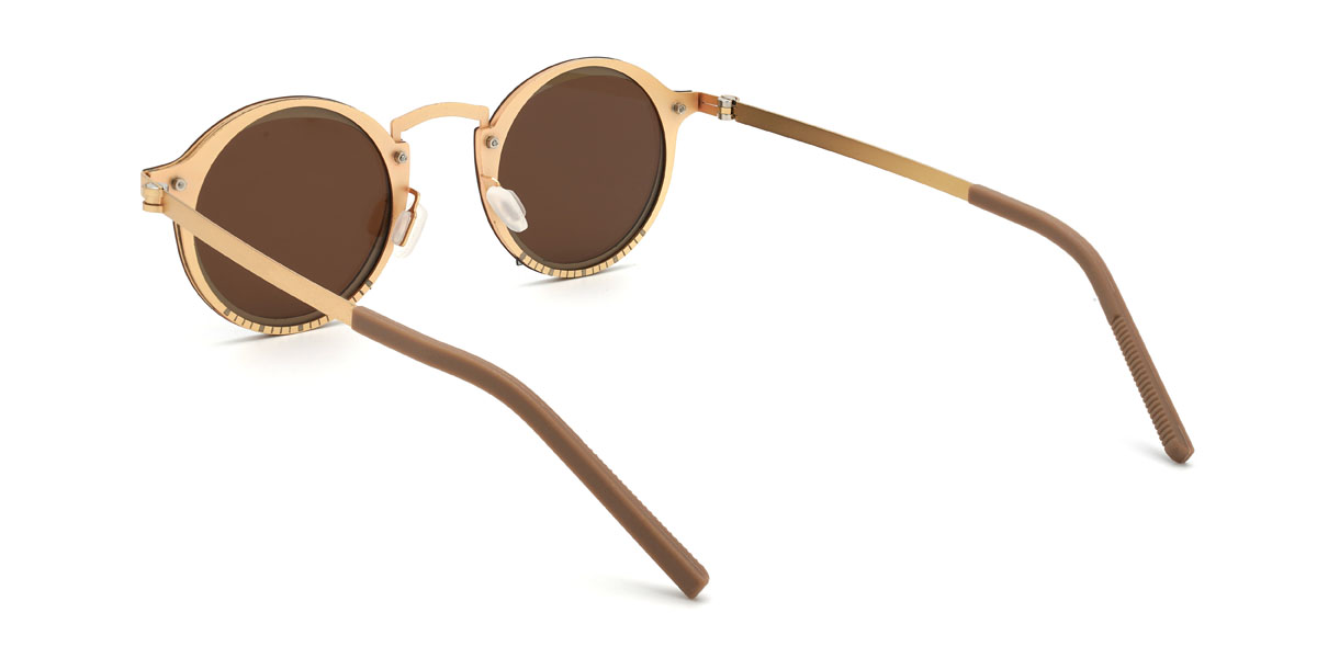 Arany barna Basma Szemüveg - Oval Sunglasses