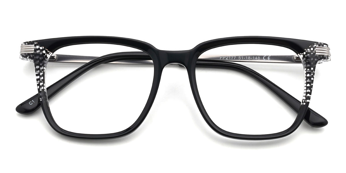 Schwarz Dulce Brille - Rectangle Glasses