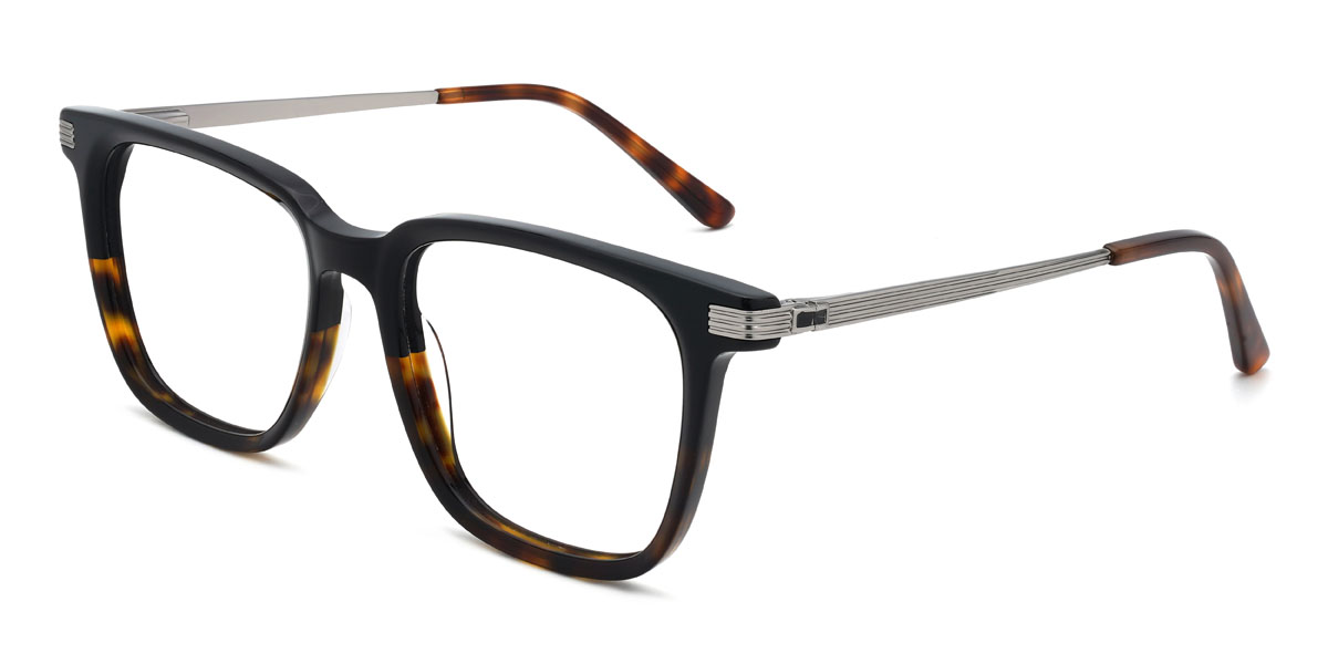 Schwarz Schildpatt Dulce Brille - Rectangle Glasses