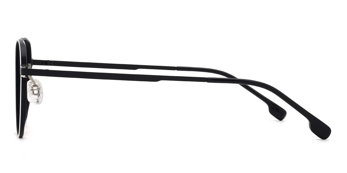 Schwarz Silber Verity Brille - Oval Glasses