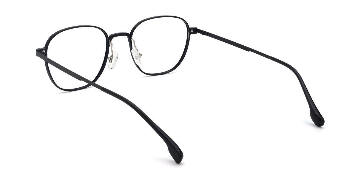 Schwarz Silber Verity Brille - Oval Glasses