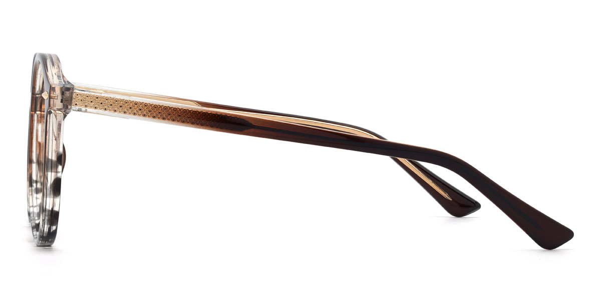 Marron Écaille de tortue Adelia Lunettes - Round Glasses