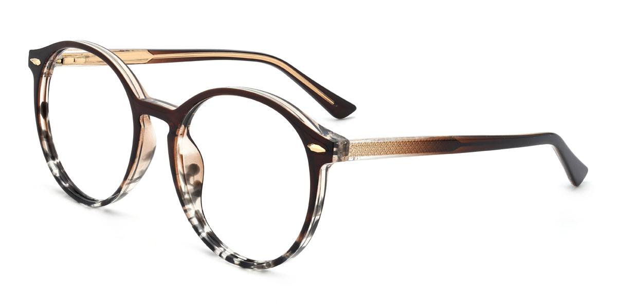Marron Écaille de tortue Adelia Lunettes - Round Glasses