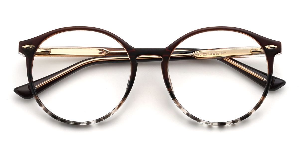 Marron Écaille de tortue Adelia Lunettes - Round Glasses