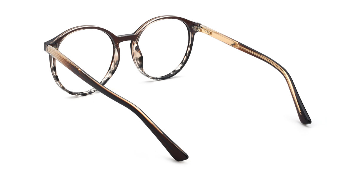 Marron Écaille de tortue Adelia Lunettes - Round Glasses